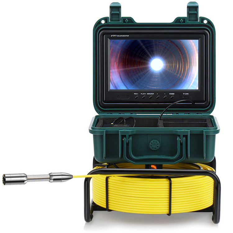 Engineering 9 Inch Hd Color Lcd Screen 23 Mm Diameter Camera Pipe &Wall System Endoscpe Underground Well Inspection Tube Camera