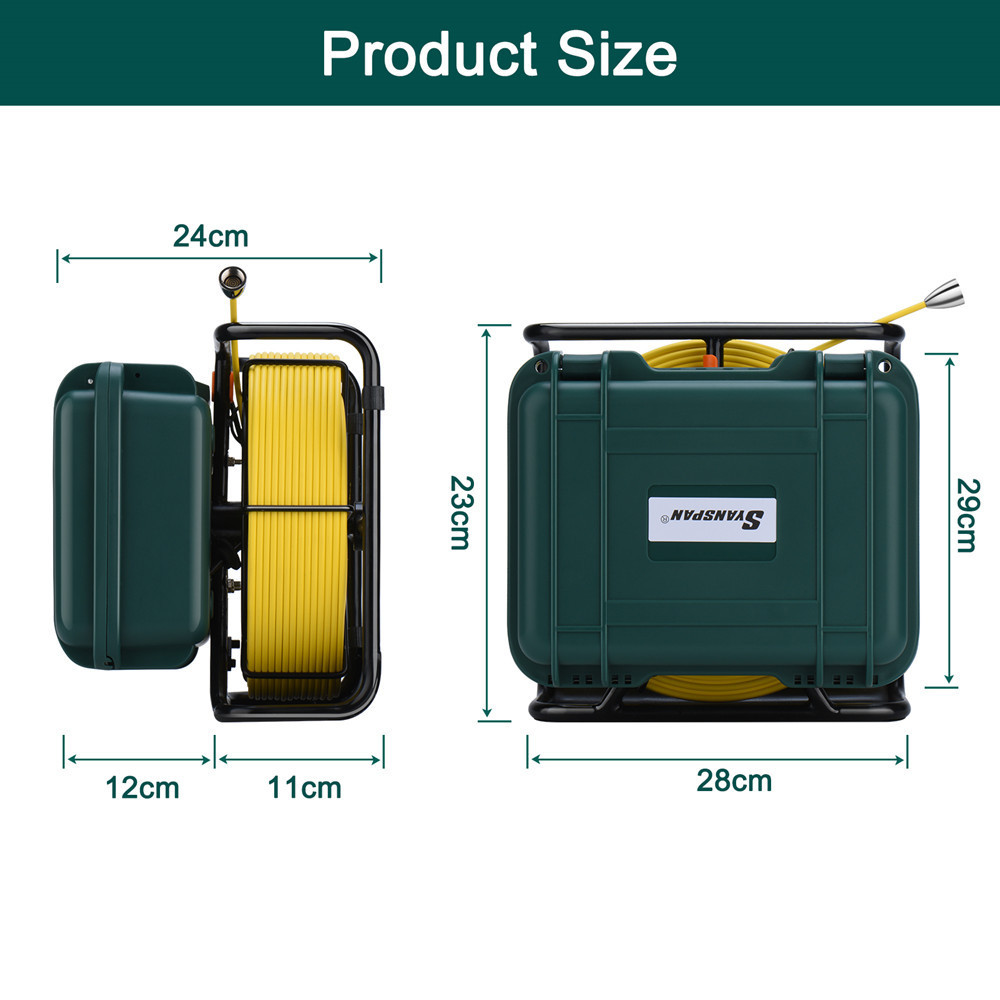 Engineering 9 Inch Hd Color Lcd Screen 23 Mm Diameter Camera Pipe &Wall System Endoscpe Underground Well Inspection Tube Camera