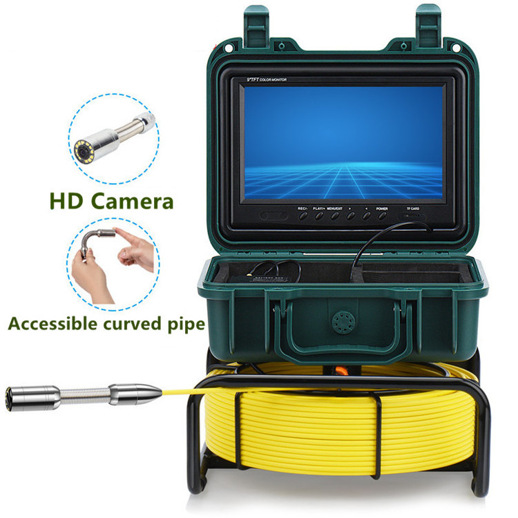 Engineering 9 Inch Hd Color Lcd Screen 23 Mm Diameter Camera Pipe &Wall System Endoscpe Underground Well Inspection Tube Camera