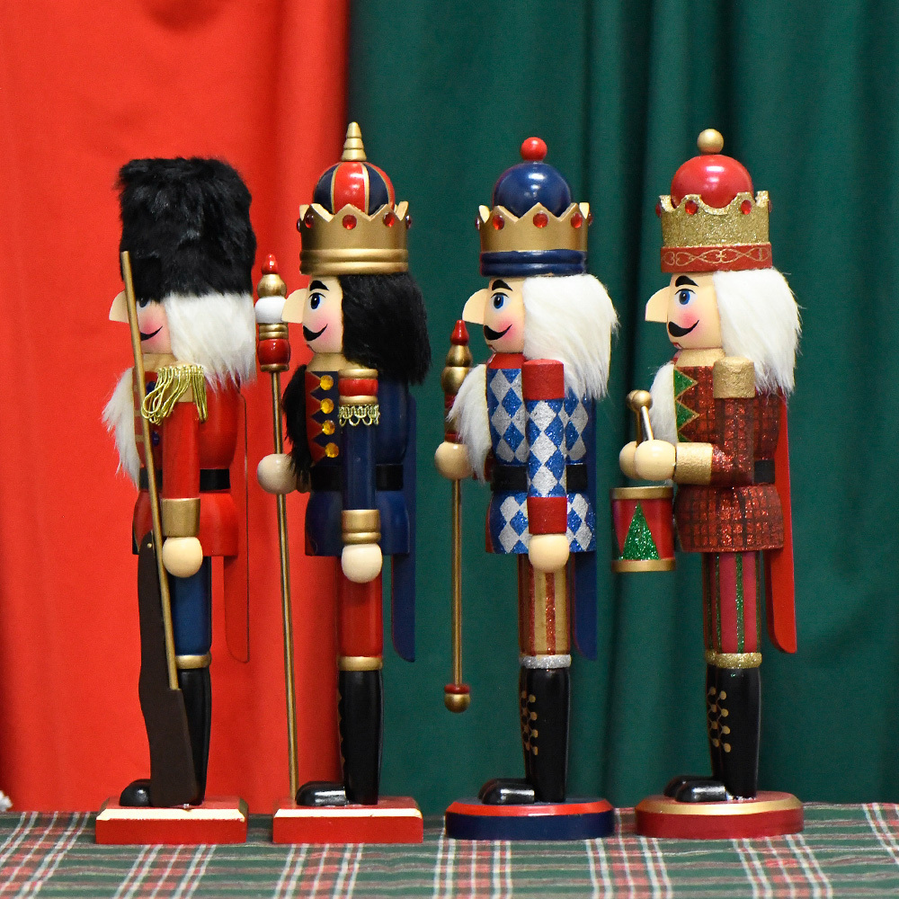 SYART New Design Christmas Gifts Decoration 38 cm 15 Inch Wooden Nutcracker Soldier Ornaments For Xmas Tree