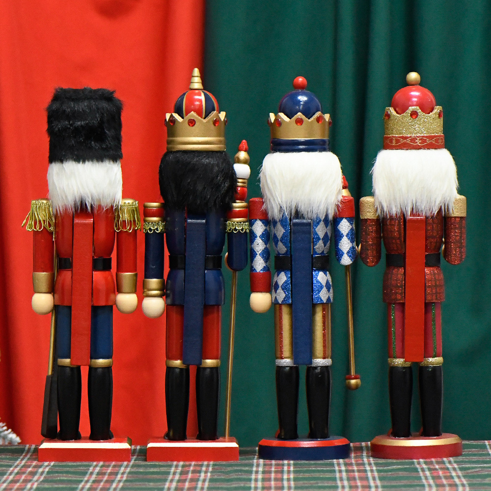 SYART New Design Christmas Gifts Decoration 38 cm 15 Inch Wooden Nutcracker Soldier Ornaments For Xmas Tree