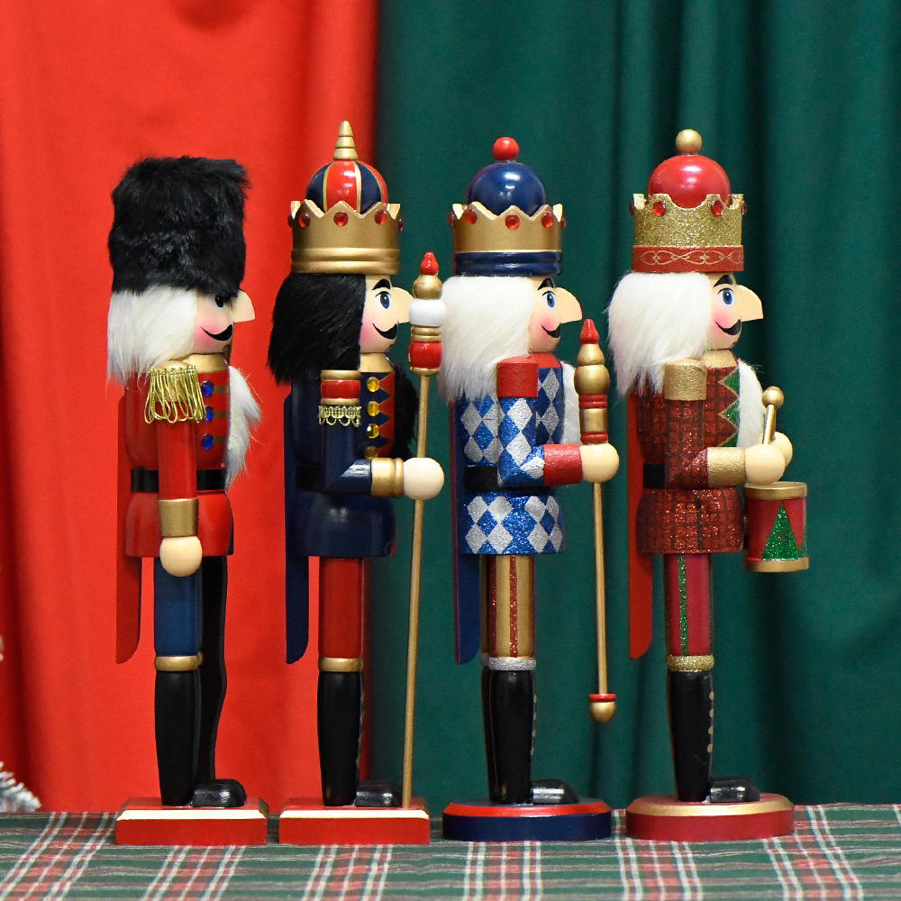 SYART New Design Christmas Gifts Decoration 38 cm 15 Inch Wooden Nutcracker Soldier Ornaments For Xmas Tree