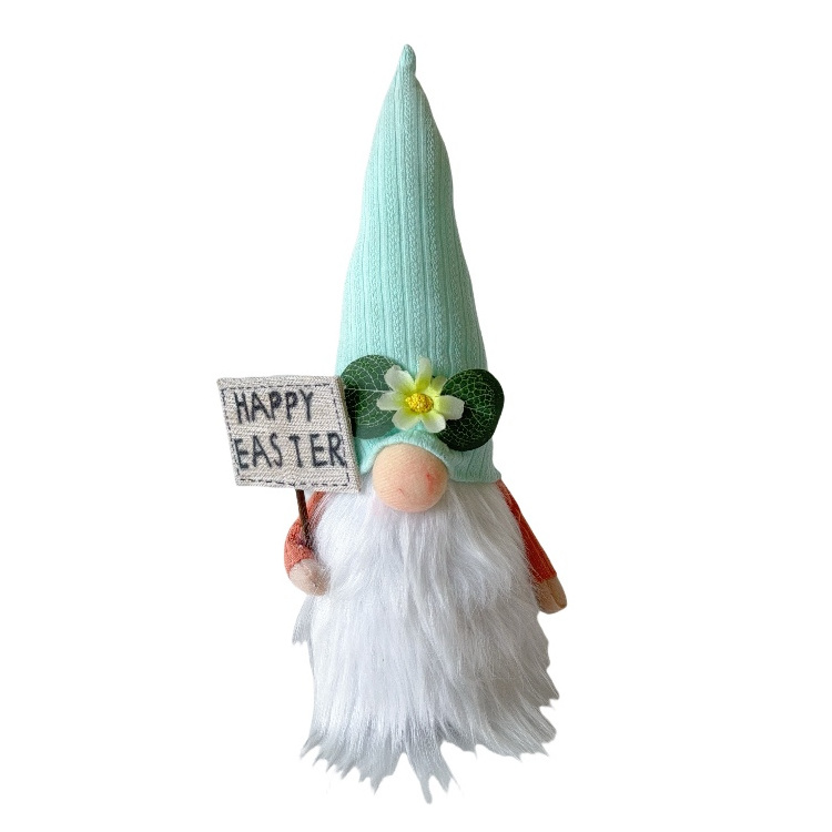 2024 New Mini Easter Elf Decoration Statue Decor Desktop Gnome Doll Egg Carrot Bunny Doll Faceless Gnome Plush Festival Gift