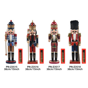 SYART New Design Christmas Gifts Decoration 38 cm 15 Inch Wooden Nutcracker Soldier Ornaments For Xmas Tree