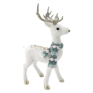 SYART Home ELK Decor Standing White Christmas Decorations Deer Ornaments For New Year