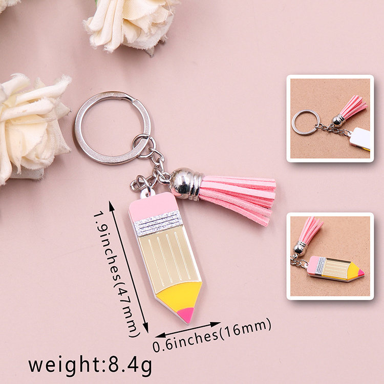 Customized Syasibo jewelry KHS295KH1245 New product CN Pencil TRENDY Teacher Gift Acrylic Keychain