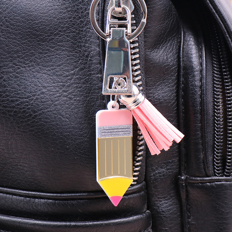 Customized Syasibo jewelry KHS295KH1245 New product CN Pencil TRENDY Teacher Gift Acrylic Keychain