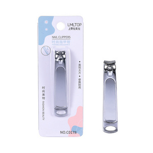 LMLTOP Round Head Toe Nail Clipper Cutter With Polishing File Custom Logo Stainless Steel Nail Clipper With Catcher C0178