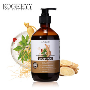 KOGEEYY Manufacturer 500ml Wholesale Ginseng Shampoo Sulfate Free Refreshing Clarifying Shampoo For Damage Hair Herbal Shampoo