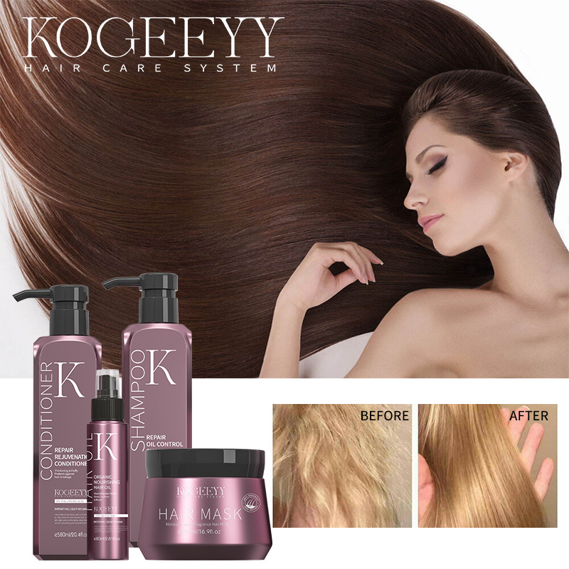 KOGEEYY Wholesale Bulk Pure Keratin Treatment Shampoo Set For All Hair Keratin Smoothing Hair Shampoo And Conditioner Cream