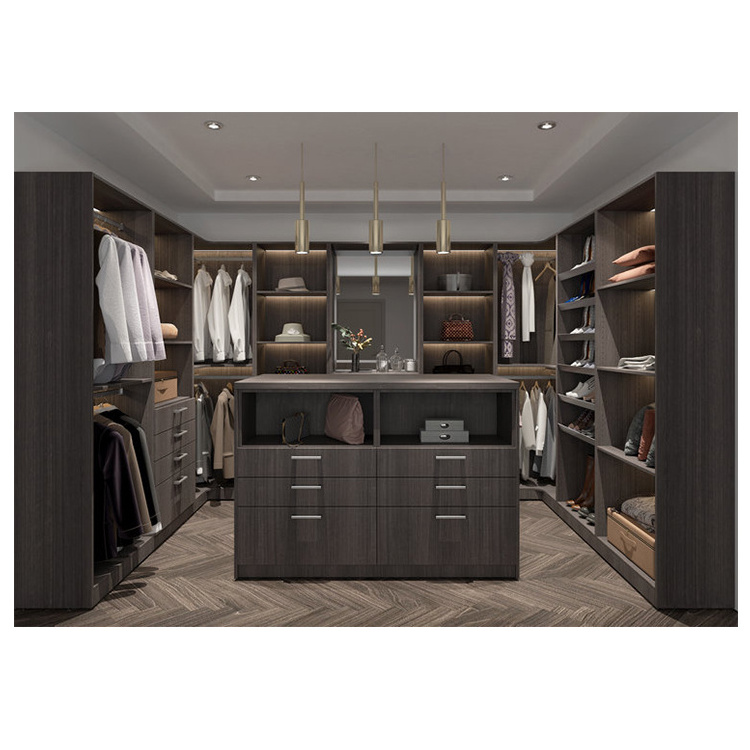 Good quality modern style wooden wardrobe cabinet bedroom wardrobe in grey color