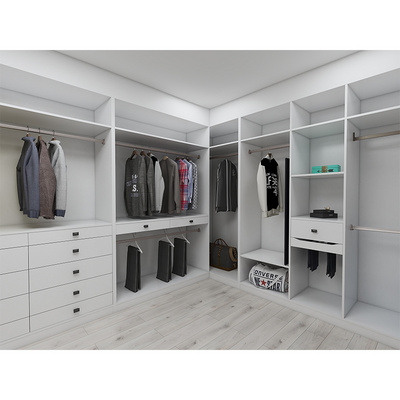 White adjustable shelves closet WALK-IN CLOSETS fancy bedroom wardrobe