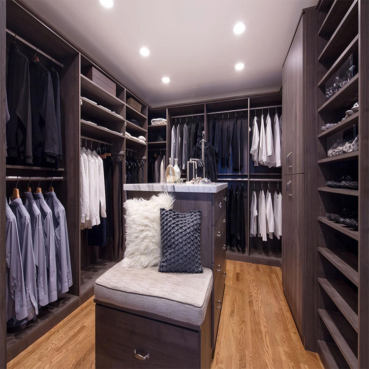 Elegant black L shape closet organizer systems installed simple closet design