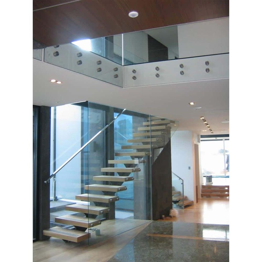 Stainless steel beam Straight Stairs mono stringer staircase dismountable Fabricated Steel Escalier