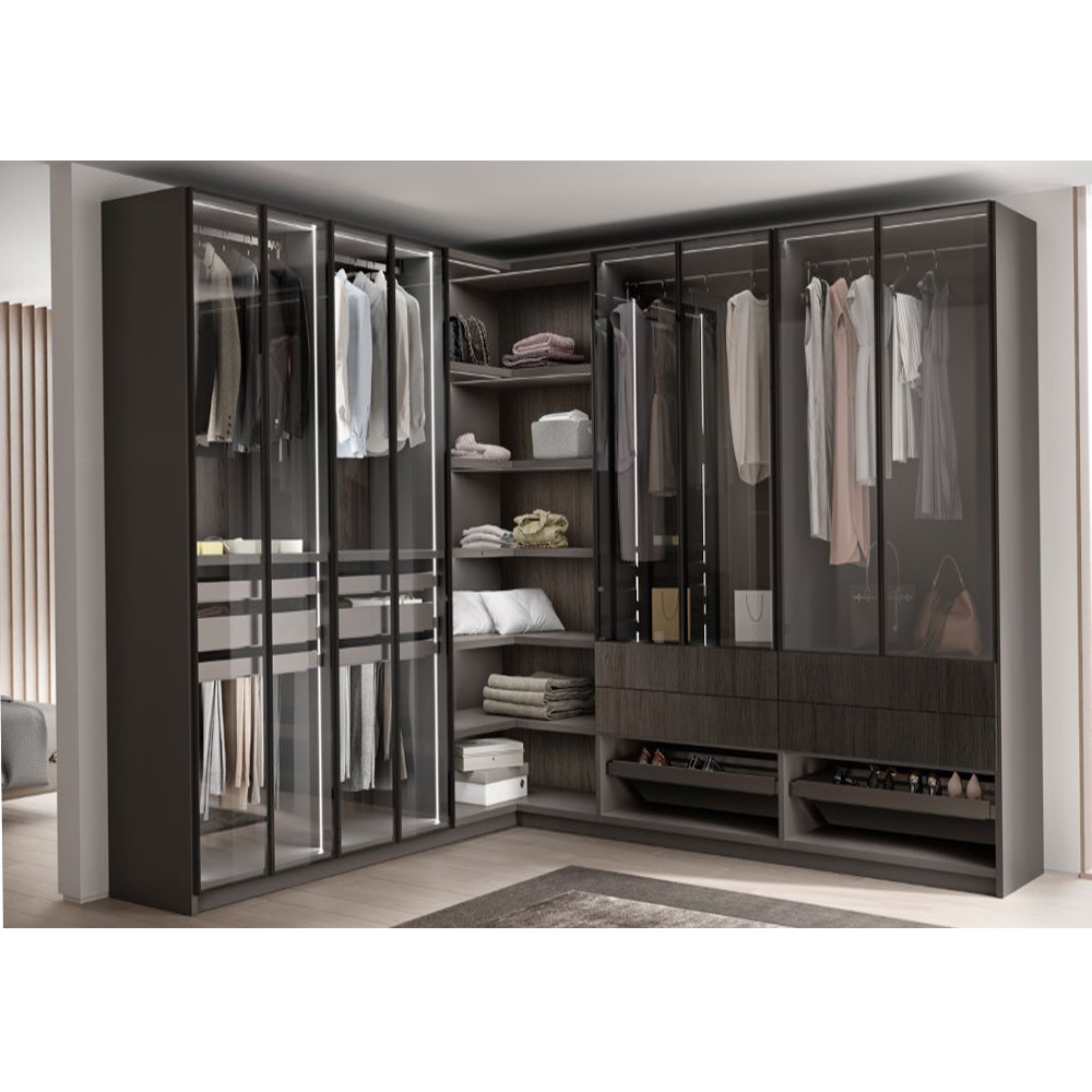 E0 grade panel walk in closet storage units standing closet organizer