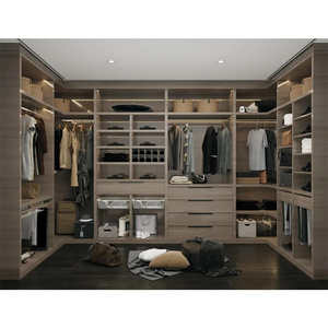 Bedroom furniture modern design hanging shelves closet modern wardrobe closet cabinet with drawers