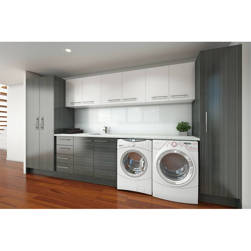 China customized solid surface grey laundry cabinets utility room storage cupboard modular laundry room storage cabinets