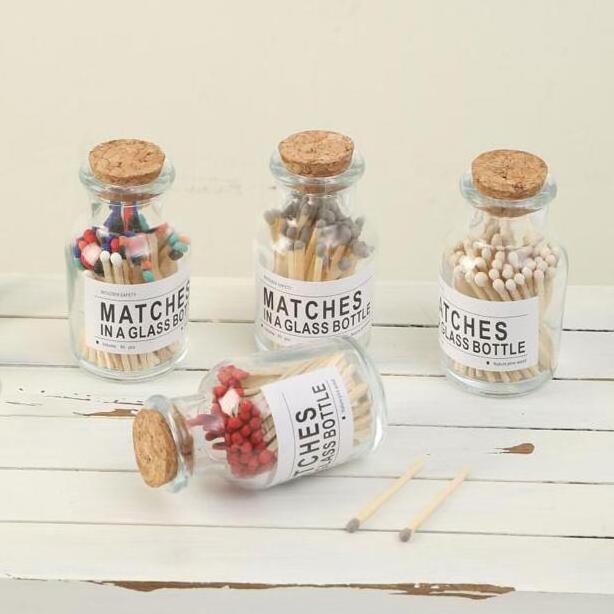 wholesale kitchen long wooden safety wholesale colored tall matches with jar