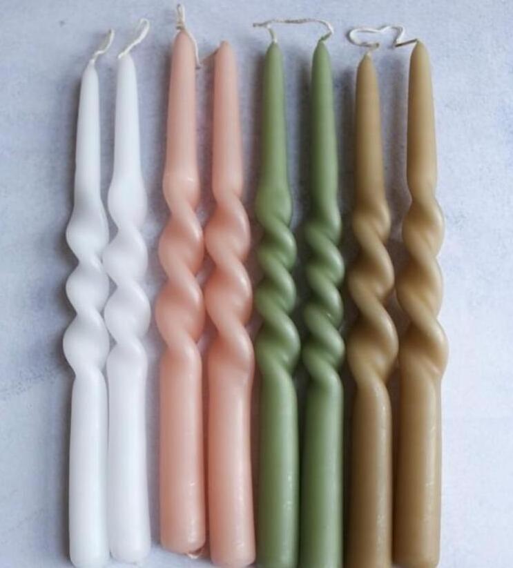 factory bulk wedding vela handmade long lasting twisted customized pillar candle