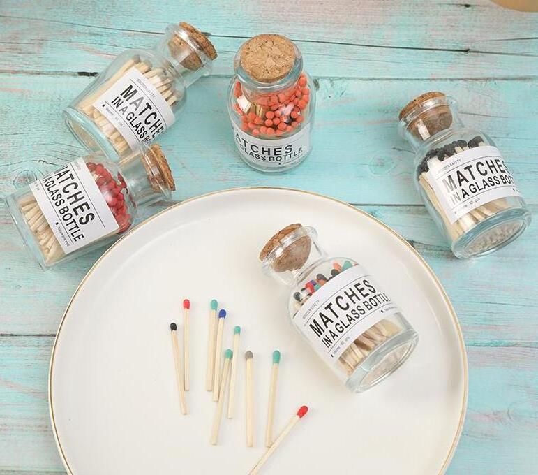 wholesale kitchen long wooden safety wholesale colored tall matches with jar