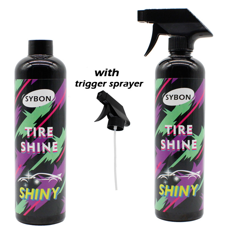 Tire Shine Spray Coating Long Lasting Deep Black Shine Tire Shine 500Ml