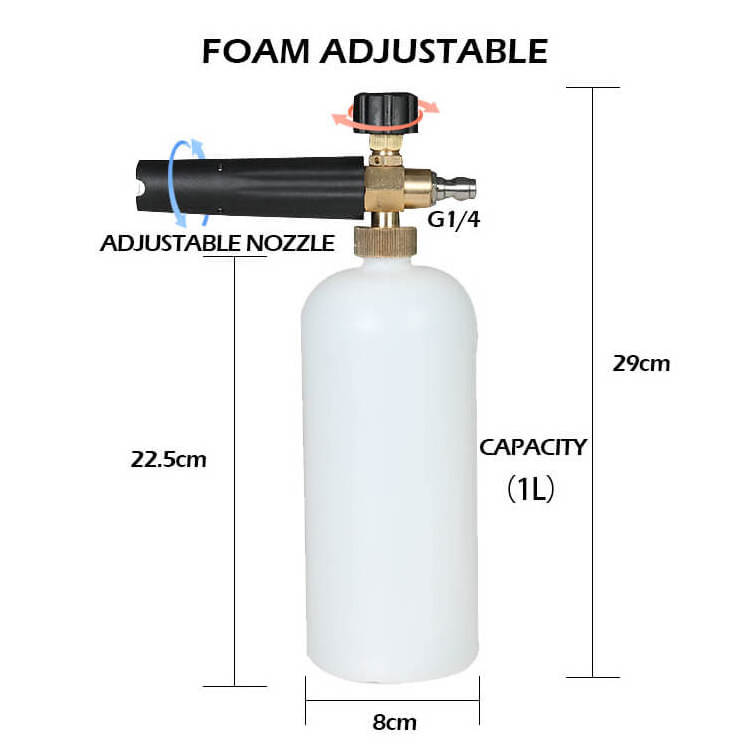 Adjustable Foam Cannon 1 Liter Bottle Snow Foam Gun