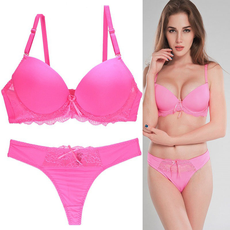 High quality underwire lace ropa interior femenina ladies brassiere panties big 38 size boobs C D E cup women underwear bra set