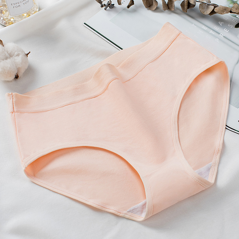 Cotton Lining and Non-marking Buttocks Women's Cotton Panties Women's Light Skin Solid Color Seamless Underwear Briefs for Women