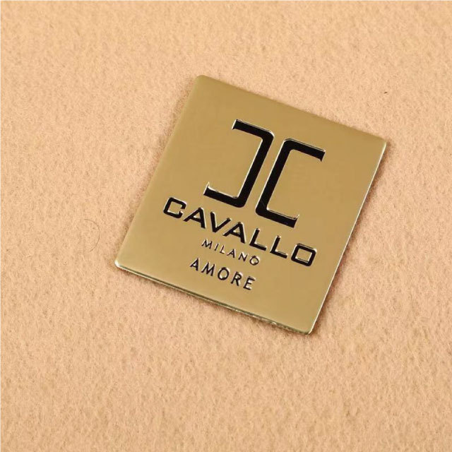 Custom waterproof self adhesive aluminum embossed nameplate stainless steel metal nameplate 3D logo metal label sticker