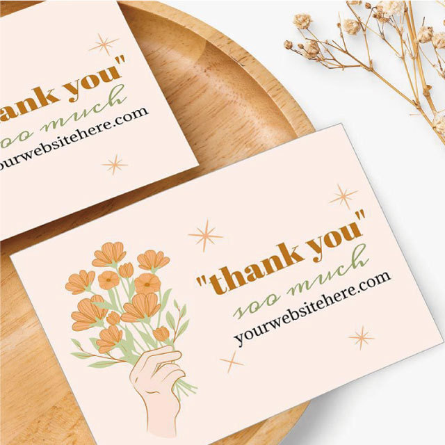 High quality luxury gold foil business card printing custom band logo thank you card