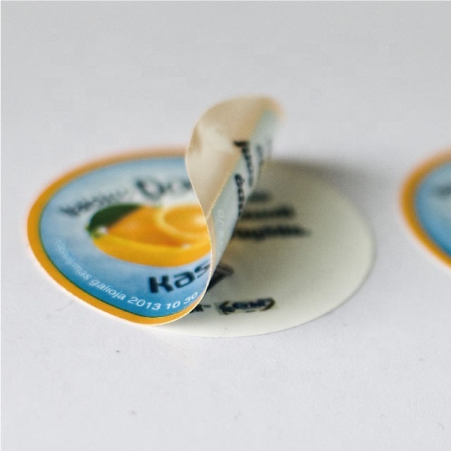 Adhesive peel off double side label waterproof medicine double layered label sticker