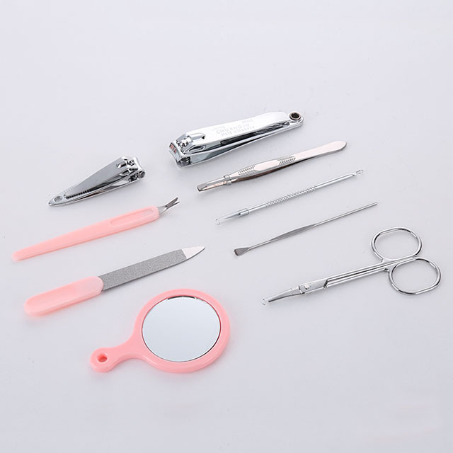 Lameila Popular Gift 9Pcs/Set Manicure Set Accessory Professional Stainless Steel for Nail Care Tool Private Label F0130