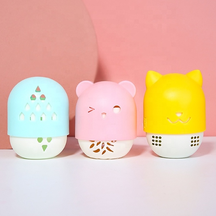 Lameila New Design Holiday Gift 5in1 Beauty Make Up Sponge Blender Holder Mini Cute bear Cosmetic Makeup Sponge Sets A80151