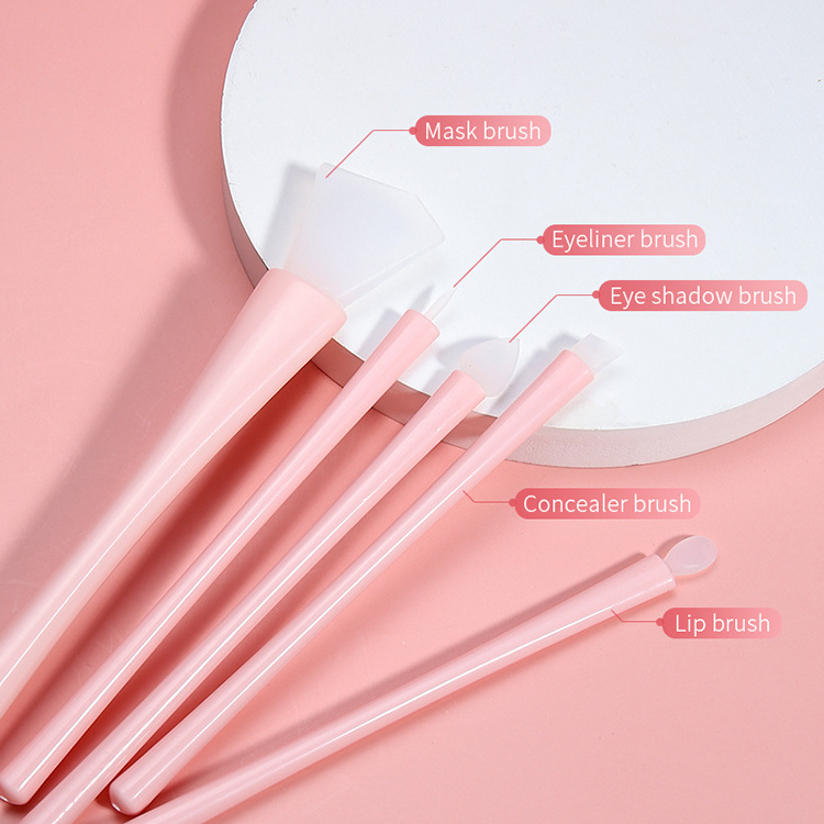 Lameila Facial Mask Applicator Brush 5pcs Skincare Diy Lipmask Eye Portable Silicone Cosmetic Brush Set Makeup Brush D0891