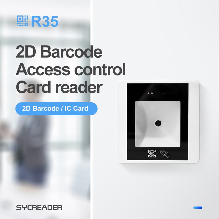 USB interface 125Khz 13.56MHZ ISO14443A protocal 1D 2D Qr code and RFID access control reader