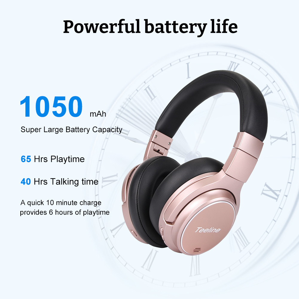 Teeline Wireless Headphones ANC headphone M1 Over-ear Headset Gaming Noise Canceling Stereo Wireless Earphones