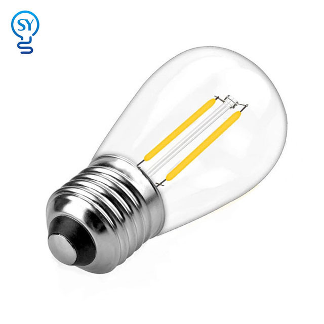 LED Manufacturers S14 E27 Screw 1W 2W Edison Bulb Outdoor Light String LED Filament Bulb Light