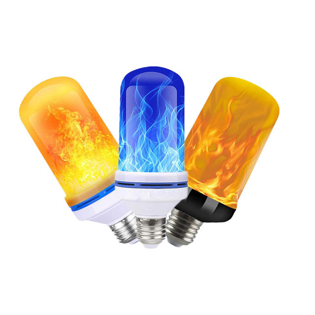 Led flame shaped light bulb 3w 5w e17 e27 led flickering flame effect bulb