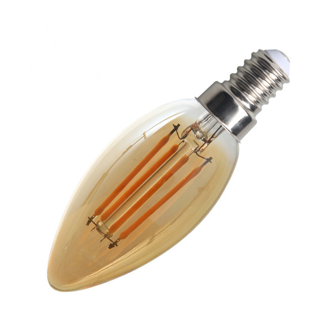 360 Beam Angle C35/B10 4000K 5000K no Flicker E12 Candelabra Base candle led filament bulb