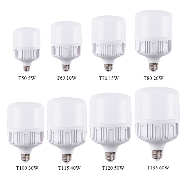 Factory Price 5w 9w 13w 18W 28w 38w 48w 60w LED Bombillo bulb E27 B22 T Shape bulb lights SKD finished for Pendant Light