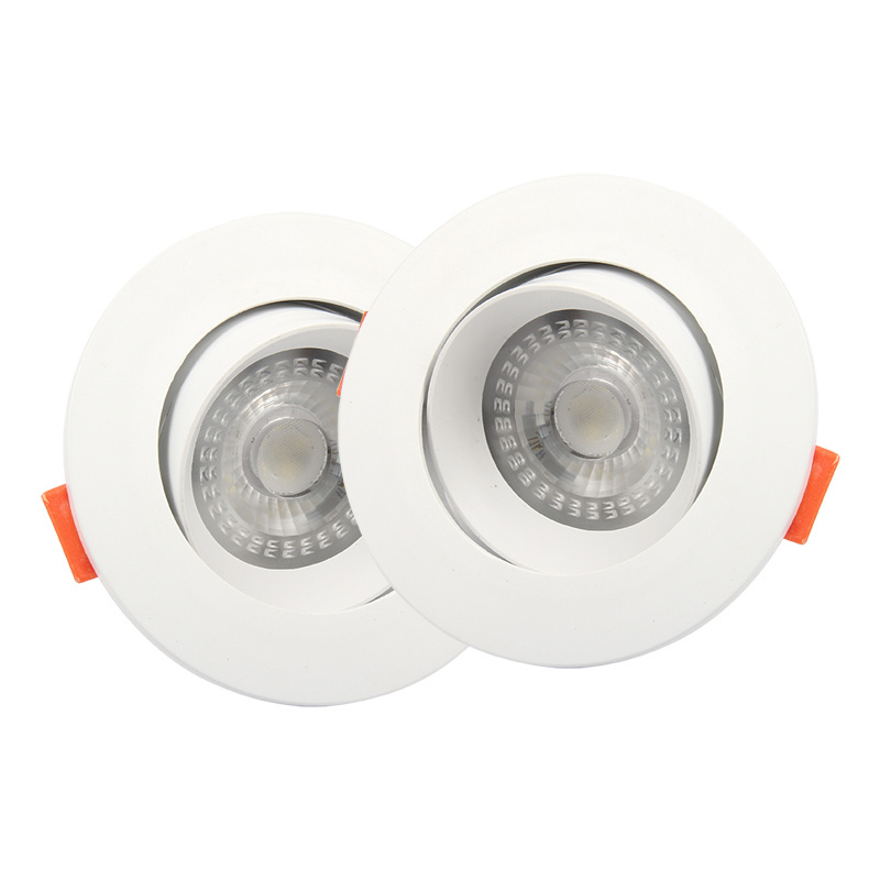 Warm White CCT Dimmable Slim 72mm Cutout Aluminum Down Lights Led Recessed 9w 10w Dim To Warm Downlights For Indoor