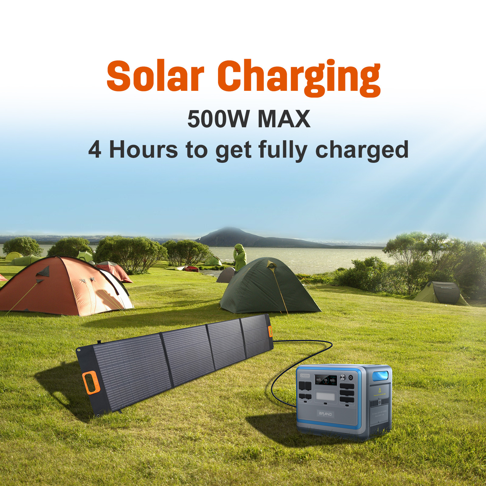 Hyper Flash Charging  Solar Generator with UPS 2400W 1000W Portable Power Station