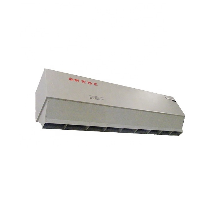 Gas fired air curtain for doors in factories , shopping malls and warehouses, and internal doors between areas of different temp