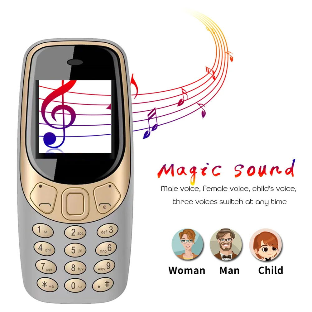 Q3308 Pro 3 SIM Card 3 Standby Mini Small Mobile Phone Dial Magic Voice Fm Radio Celulares Wireless Call Recording Cellphone