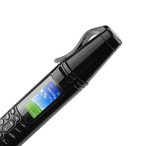 AK007 Small Pen Shape Dialer Mobile Phones with Camera Flashlight Tiny Screen GSM Dual SIM with Recording Mini Pen Cellphone