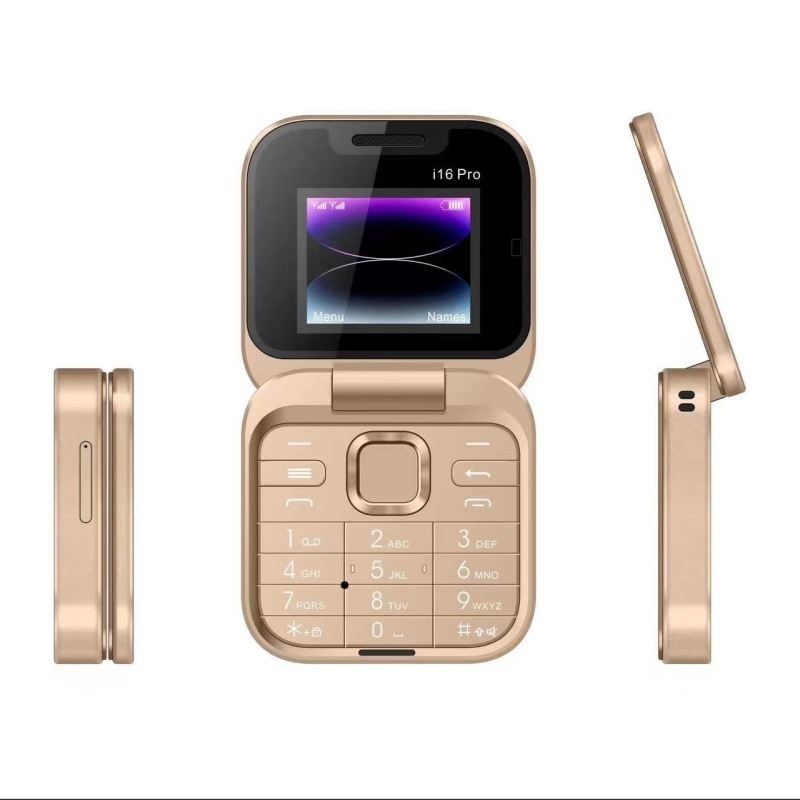 I16 Pro Dual Sim Non-Smartphone i16 Flip Phone Button Elderly 2g Mobile Phone F15 Mini Flip Mobile Phone