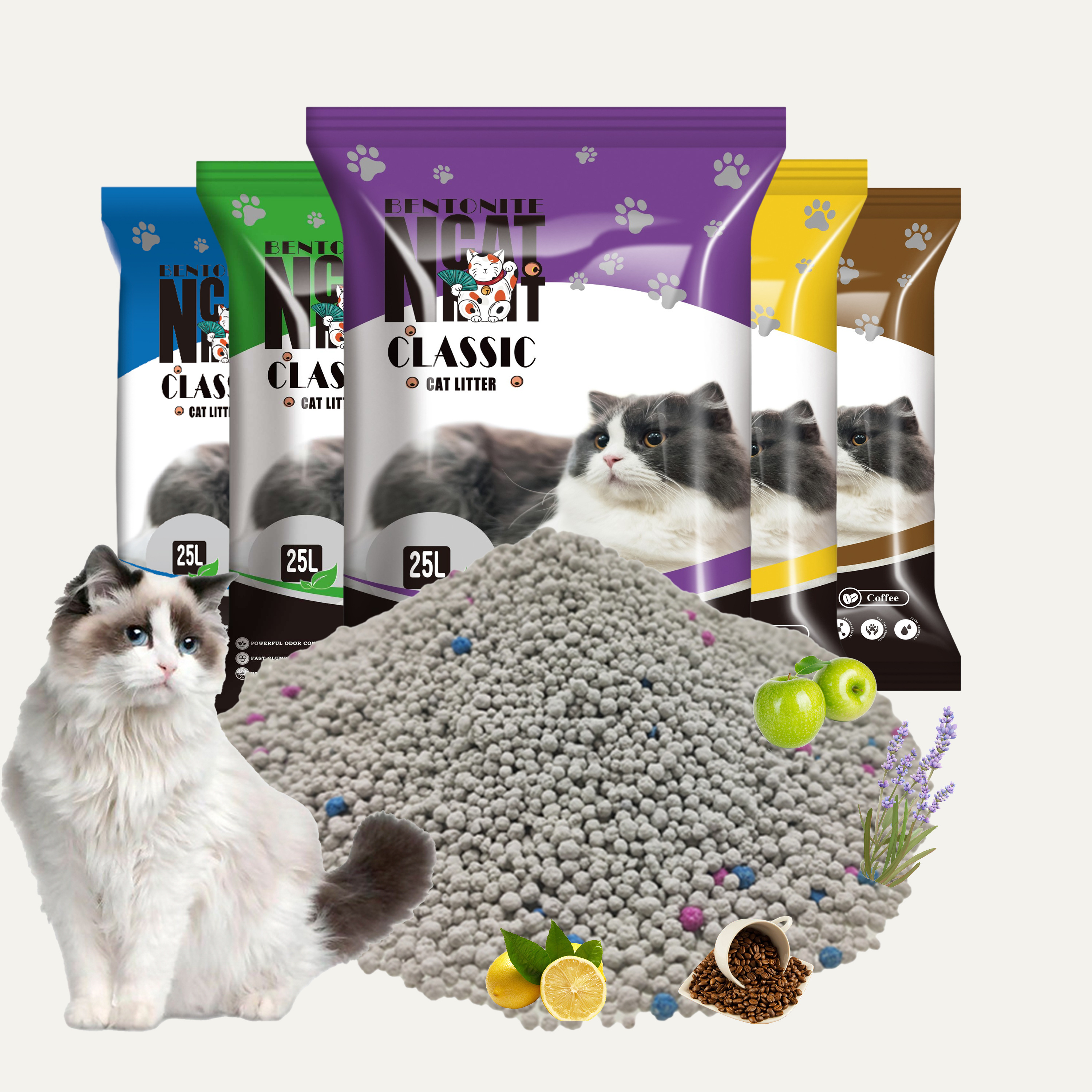 Wholesale Pet Supply Pet Accessories Natural Bentonite Cat Litter In Bulk