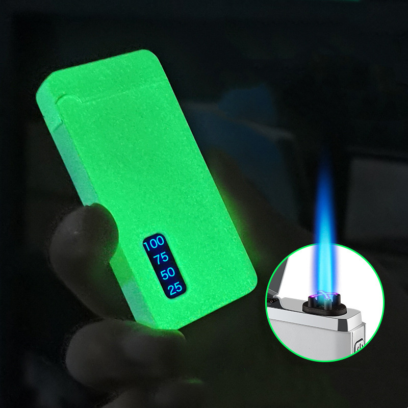 Flame Torch Lighter Build-In Punch Custom Metal Jet Flame Cigar Lighter color triple jet flame lighter