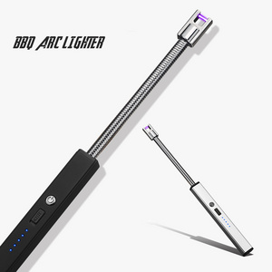 Electronic Long Matches For Candles Refillable Stove Grill Lighter Kitchen Gas Lighter Stick Camping BBQ Arc Lighter