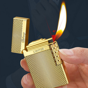 Top Quality Butane Recycle Filling Cigar Lighter Gas Open Flame Cigarette Lighters in Bulk